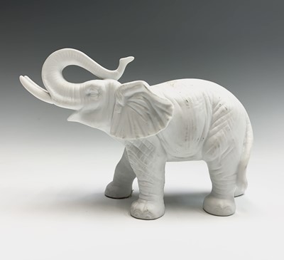 Lot 864 - A Herend porcelain elephant, having blue scale...