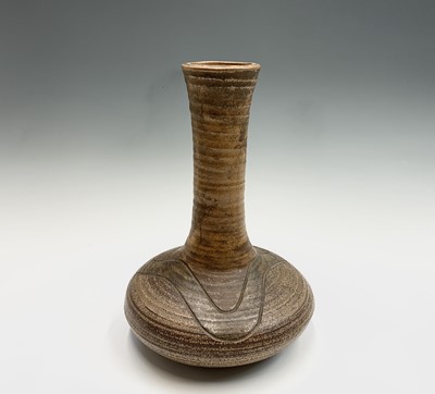 Lot 1008 - A stoneware lamp base, of vase form, with...