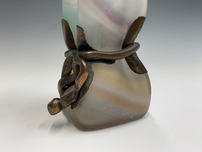 Lot 1007 - A 20th century art glass vase, of misshapen...