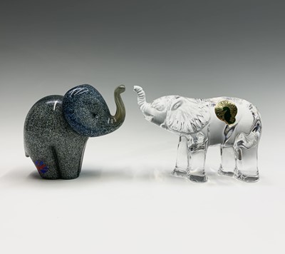 Lot 865 - A Waterford Crystal elephant and a Langham...