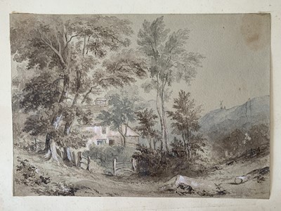 Lot 552 - Samuel Prout Study of a cottage pencil on...