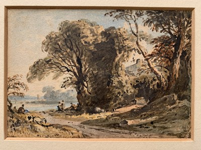 Lot 554 - John Varley 1778-1842 Two watercolours Figures...