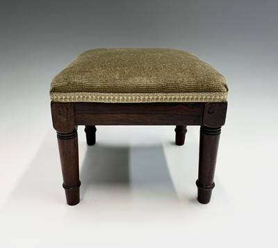 Lot 3088 - A Victorian mahogany upholstered footstool, of...