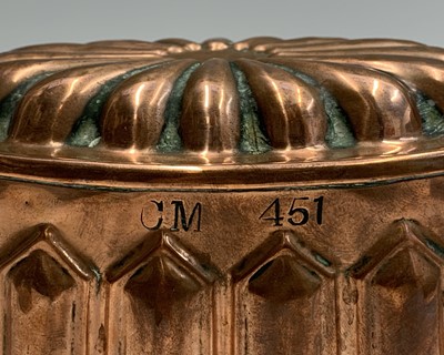 Lot 12 - A pair of copper jelly moulds, 19th century,...