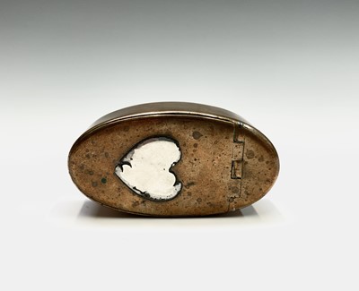 Lot 182 - A Georgian brass snuff box, engraved 'May...