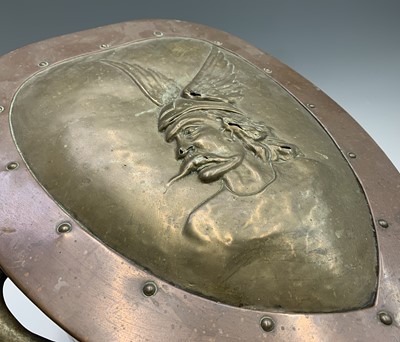 Lot 164 - An Art Nouveau copper and brass coal box, the...