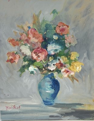 Lot 300 - Yankel FEATHER (1920-2009) Flowers Oil on...