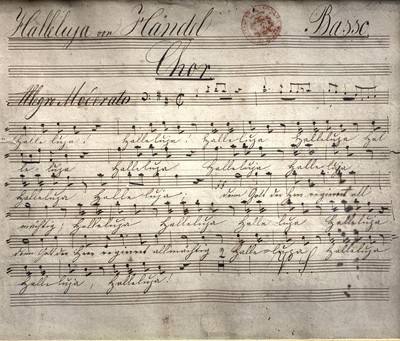 Lot 179 - An 18th century music score, 'Halleluja von...