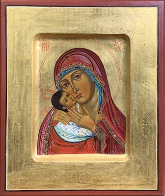 Lot 1442 - Jesus Christ Pantocrator and Madonna and Child...