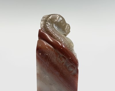Lot 149 - A Chinese hardstone seal, 19th century,...