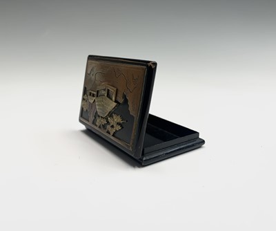 Lot 68 - A Japanese black lacquered cosmetic box, 19th...