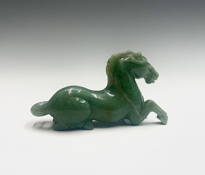 Lot 158 - A Chinese hardstone model of a horse, height 6....