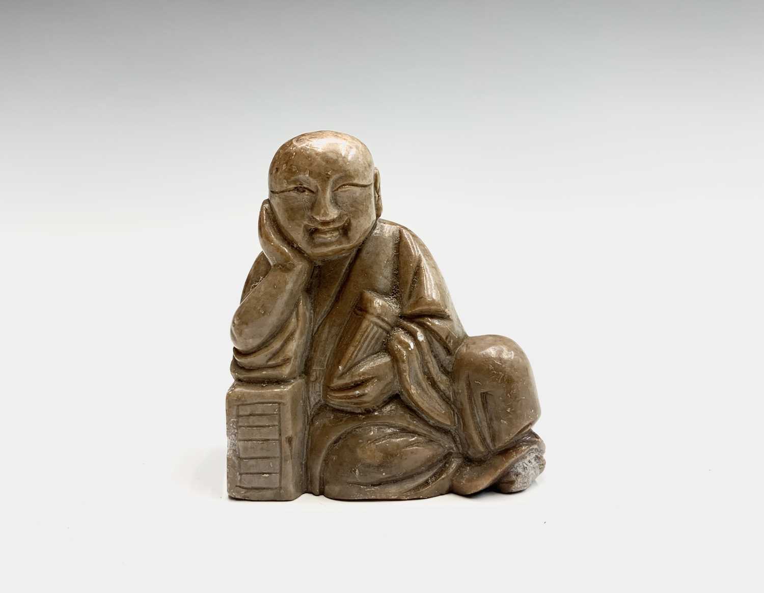 Lot 164 - A small Chinese hardstone carving of a...