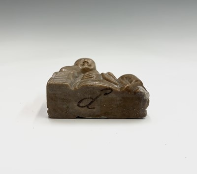 Lot 164 - A small Chinese hardstone carving of a...