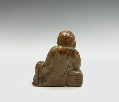 Lot 164 - A small Chinese hardstone carving of a...