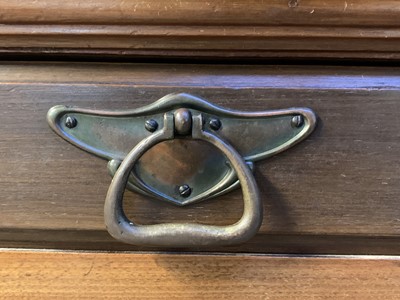 Lot 3012 - A late Victorian walnut sideboard, the raised...