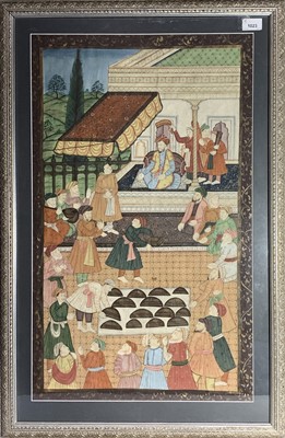 Lot 1023 - An Indo Persian Court scene, watercolour,...