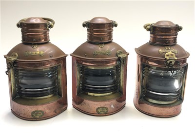 Lot 524 - An early 20th century set of three copper,...