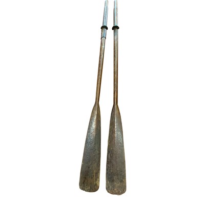 Lot 546 - A pair of vintage oars, 180cm.