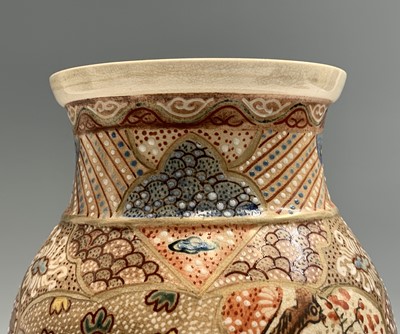 Lot 139 - A Japanese Satsuma pottery vase, circa 1900,...