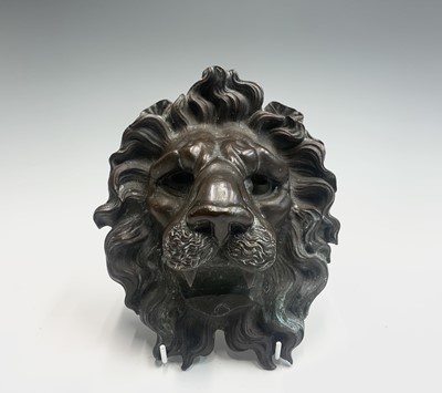 Lot 175 - A Bronze lion mask, circa 1860, numbered C8644,...