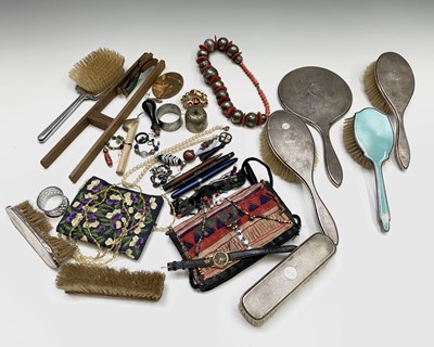 Lot 119 - Miscellaneous to include silver-backed brushes,...