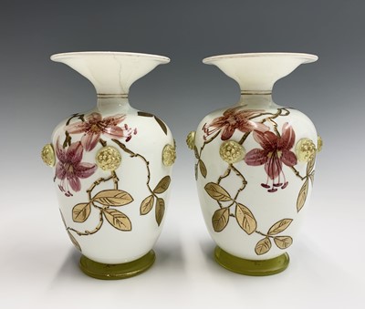 Lot 961 - A pair of late Victorian opaque and uranium...