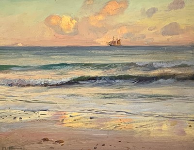 Lot 731 - F L HEATH (?) Coast and Distant Schooner Oil...