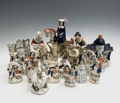 Lot 964 - A collection of Victorian Staffordshire...