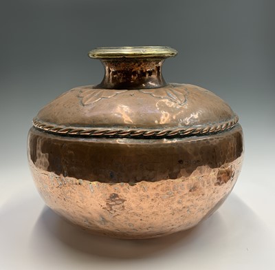 Lot 1031 - A large Islamic copper pot, 19th century, with...