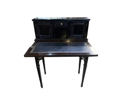 Lot 3133 - An ebonised bonheur de jour, circa 1900 in...