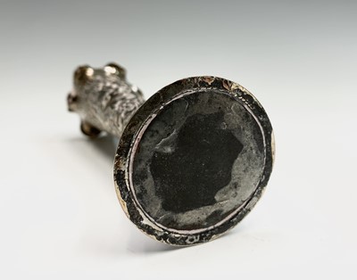 Lot 1039 - A pair of Indian silver bud vases, early 20th...