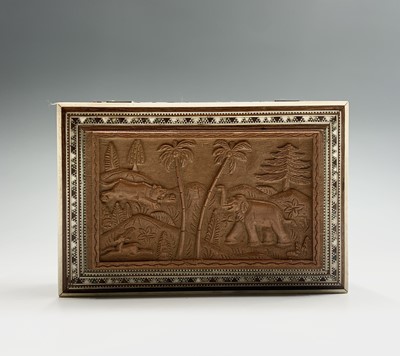Lot 1043 - Two Indian sandalwood boxes, circa 1900, the...