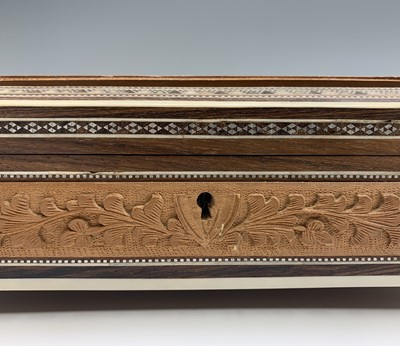 Lot 1043 - Two Indian sandalwood boxes, circa 1900, the...