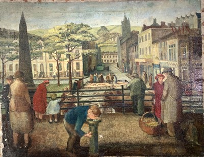 Lot 629 - Carel WEIGHT (1907-1997) follower Market Day...