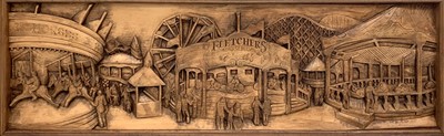 Lot 540 - A large hardwood sign, 'Fletchers Amusements',...