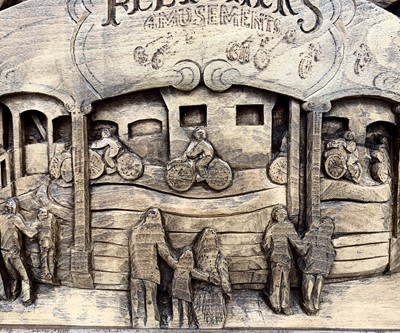Lot 540 - A large hardwood sign, 'Fletchers Amusements',...