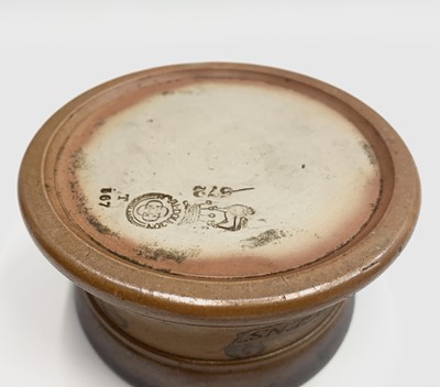 Lot 999 - Advertising - Two Royal Doulton salt glazed...