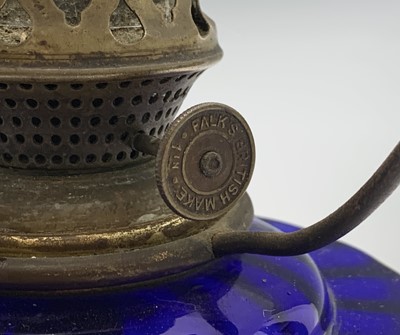 Lot 269 - A late Victorian pink opaline glass oil lamp,...