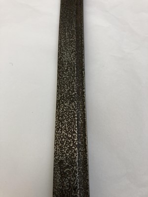 Lot 1055 - A Burmese dha sword, 19th century, the black...