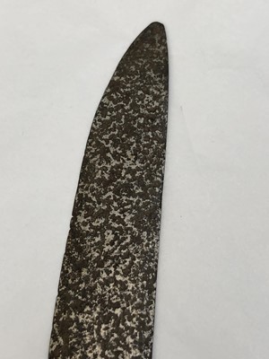 Lot 1055 - A Burmese dha sword, 19th century, the black...