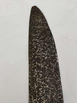 Lot 1055 - A Burmese dha sword, 19th century, the black...