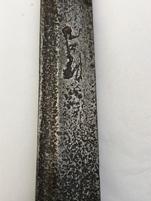 Lot 1055 - A Burmese dha sword, 19th century, the black...