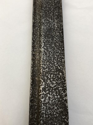 Lot 1055 - A Burmese dha sword, 19th century, the black...
