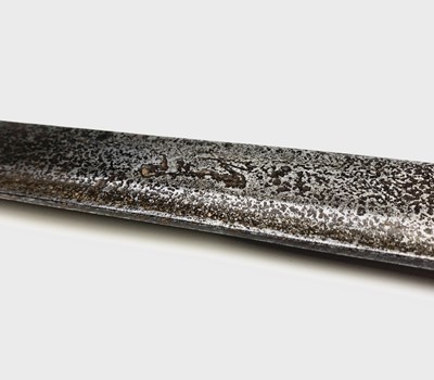 Lot 1055 - A Burmese dha sword, 19th century, the black...