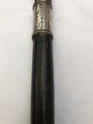 Lot 1055 - A Burmese dha sword, 19th century, the black...