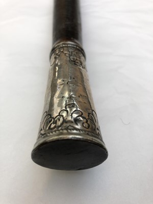 Lot 1055 - A Burmese dha sword, 19th century, the black...