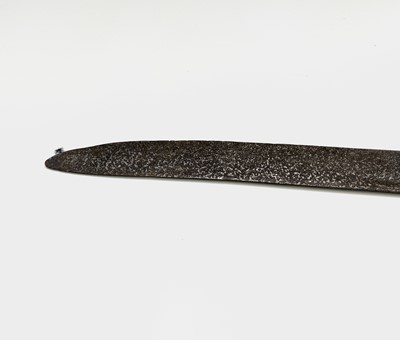 Lot 1055 - A Burmese dha sword, 19th century, the black...