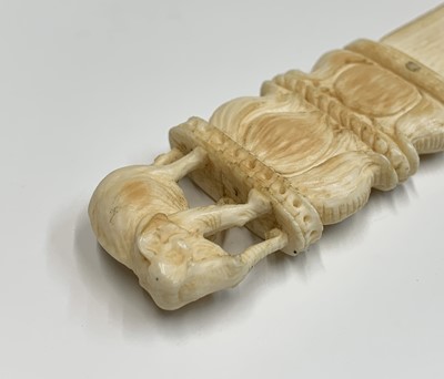 Lot 1060 - An Indian carved ivory letter opener, late...