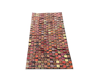 Lot 2813 - A Ghanaian cotton Ewe Kente cloth. 208cm x 117cm.